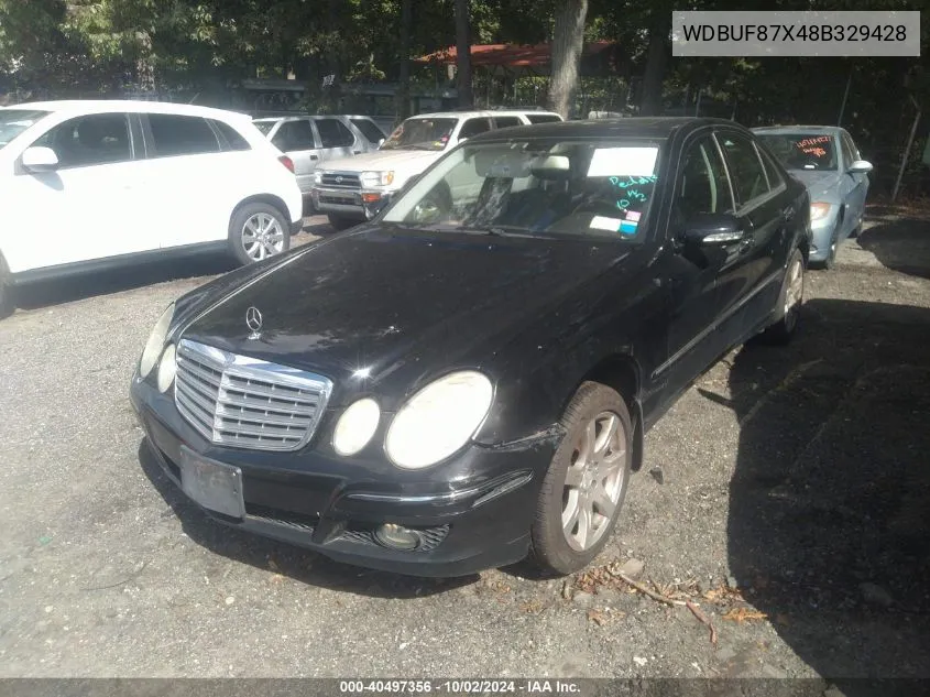 2008 Mercedes-Benz E 350 4Matic VIN: WDBUF87X48B329428 Lot: 40497356