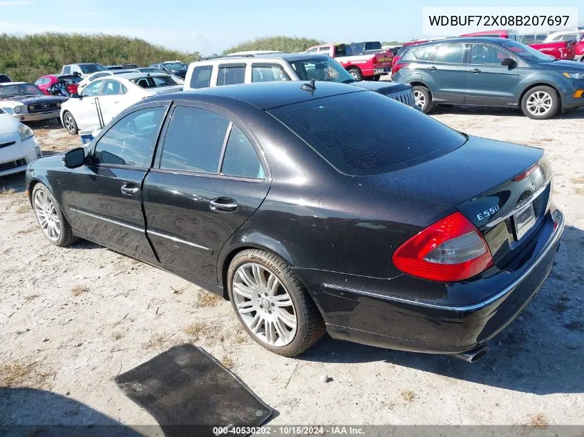 2008 Mercedes-Benz E 550 VIN: WDBUF72X08B207697 Lot: 40530202