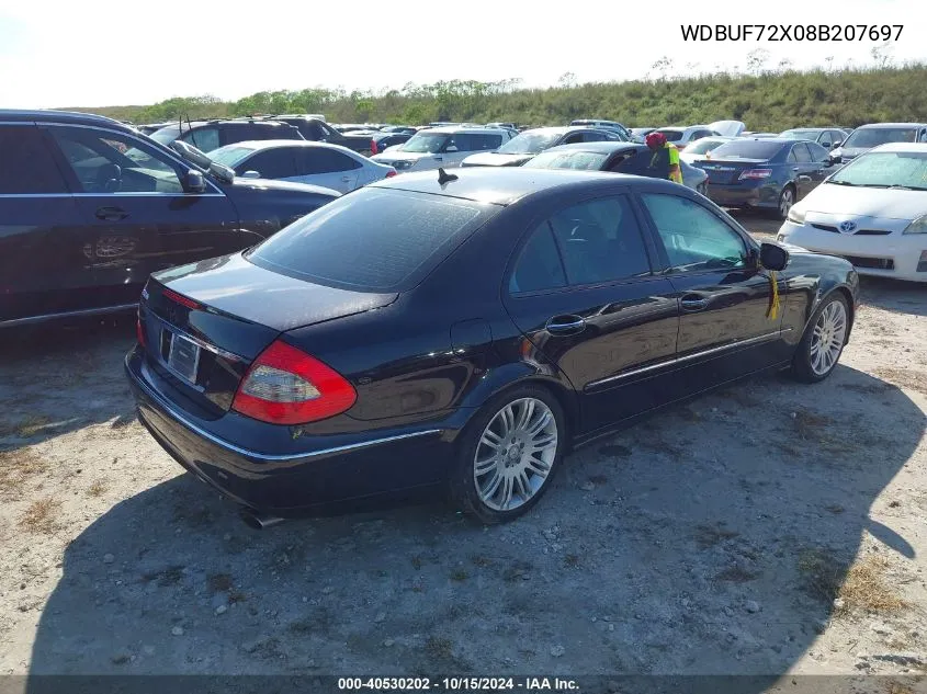 2008 Mercedes-Benz E 550 VIN: WDBUF72X08B207697 Lot: 40530202