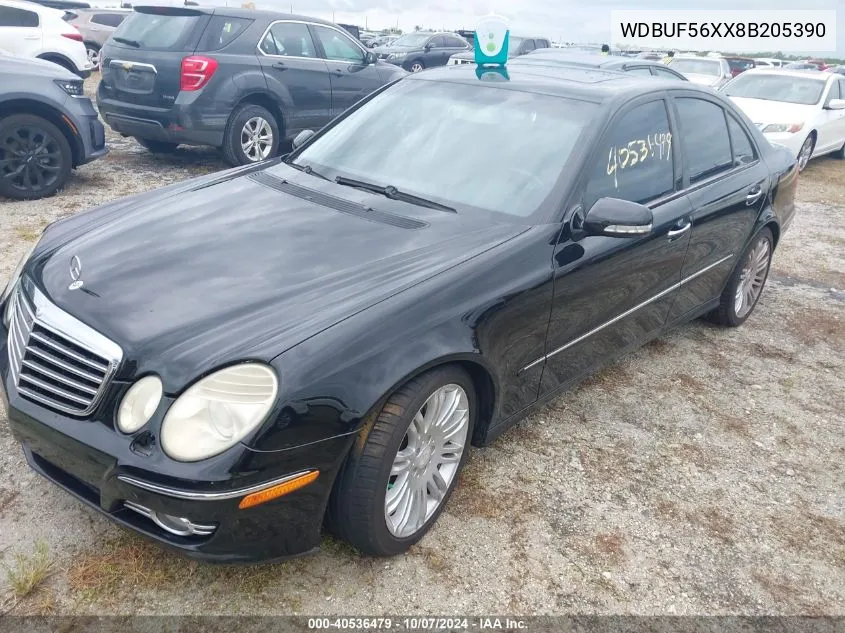 2008 Mercedes-Benz E 350 VIN: WDBUF56XX8B205390 Lot: 40536479