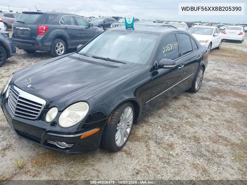 2008 Mercedes-Benz E 350 VIN: WDBUF56XX8B205390 Lot: 40536479