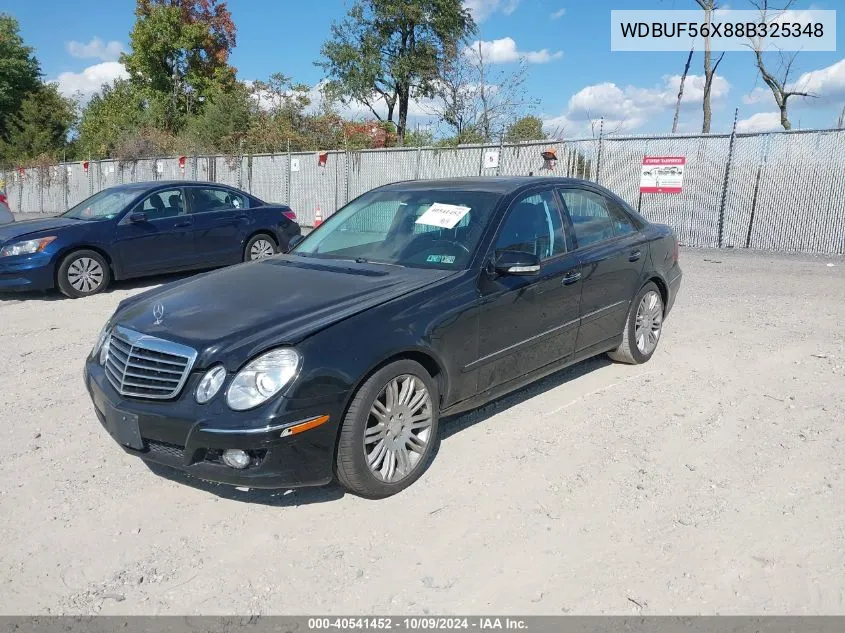 2008 Mercedes-Benz E 350 VIN: WDBUF56X88B325348 Lot: 40541452