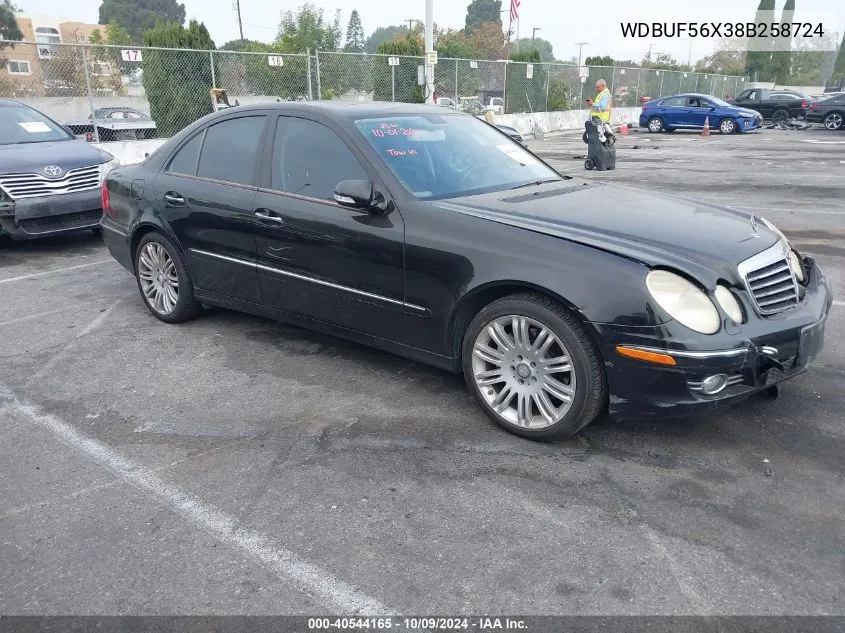 2008 Mercedes-Benz E 350 VIN: WDBUF56X38B258724 Lot: 40544165