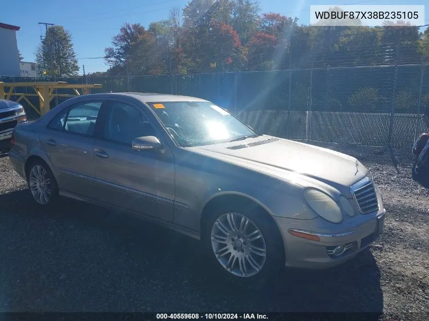 2008 Mercedes-Benz E 350 4Matic VIN: WDBUF87X38B235105 Lot: 40559608