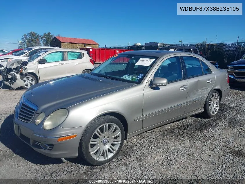 2008 Mercedes-Benz E 350 4Matic VIN: WDBUF87X38B235105 Lot: 40559608