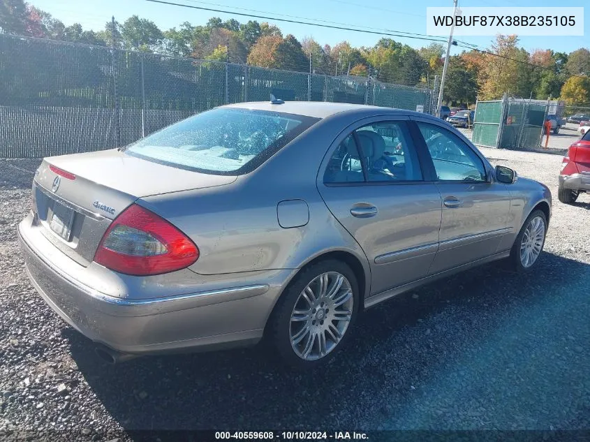 2008 Mercedes-Benz E 350 4Matic VIN: WDBUF87X38B235105 Lot: 40559608