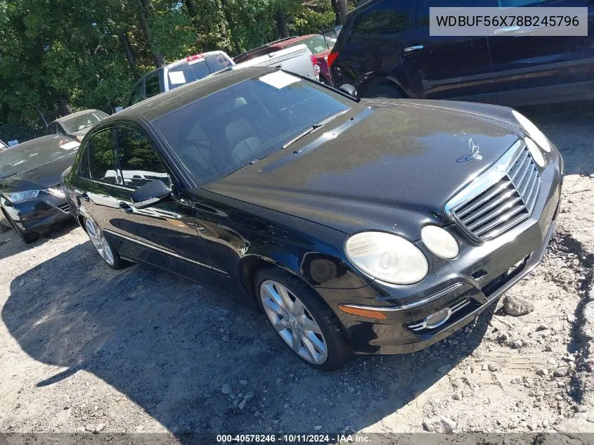 2008 Mercedes-Benz E 350 VIN: WDBUF56X78B245796 Lot: 40578246