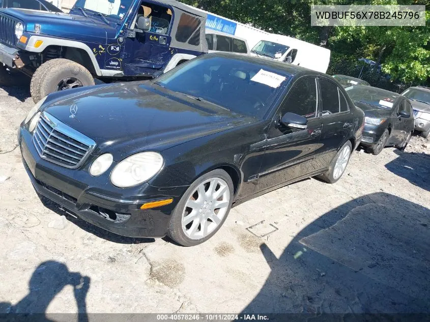 2008 Mercedes-Benz E 350 VIN: WDBUF56X78B245796 Lot: 40578246