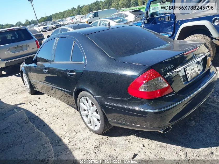 2008 Mercedes-Benz E 350 VIN: WDBUF56X78B245796 Lot: 40578246