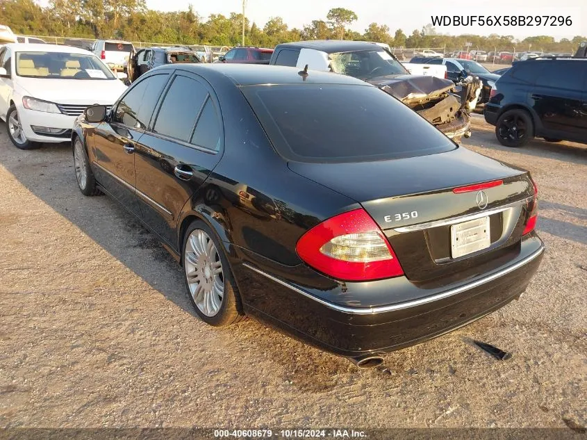 2008 Mercedes-Benz E 350 VIN: WDBUF56X58B297296 Lot: 40608679