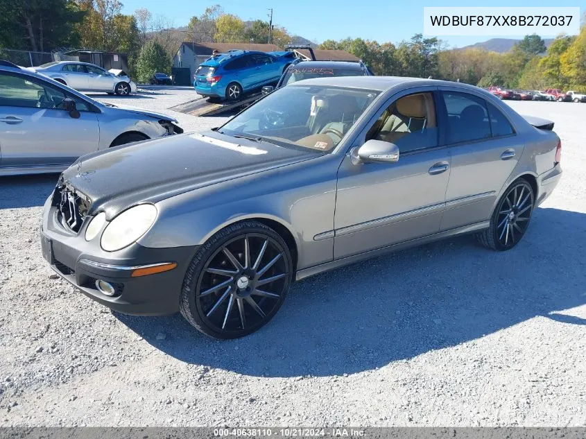 2008 Mercedes-Benz E 350 4Matic VIN: WDBUF87XX8B272037 Lot: 40638110