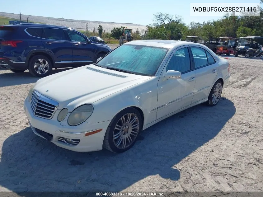 2008 Mercedes-Benz E 350 VIN: WDBUF56X28B271416 Lot: 40683318