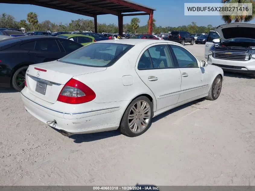 2008 Mercedes-Benz E 350 VIN: WDBUF56X28B271416 Lot: 40683318