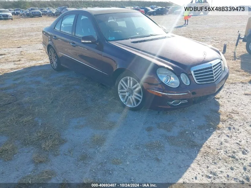 2008 Mercedes-Benz E 350 VIN: WDBUF56X48B339473 Lot: 40693487