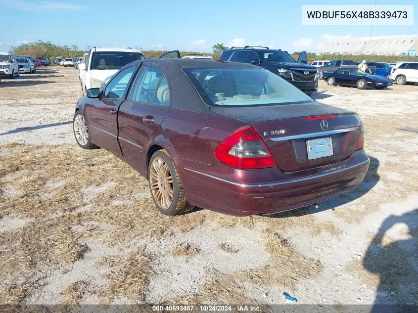 2008 Mercedes-Benz E 350 VIN: WDBUF56X48B339473 Lot: 40693487