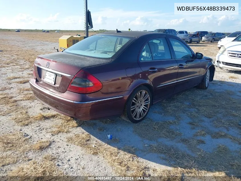 2008 Mercedes-Benz E 350 VIN: WDBUF56X48B339473 Lot: 40693487