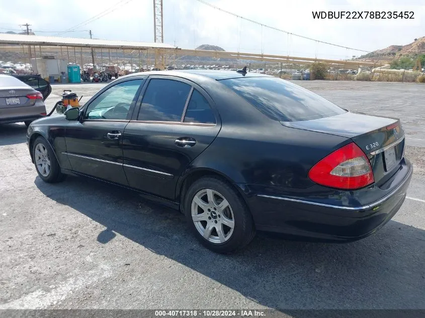 2008 Mercedes-Benz E 320 Bluetec VIN: WDBUF22X78B235452 Lot: 40717318