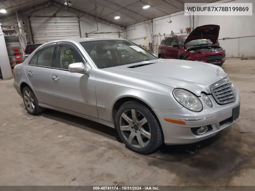 2008 Mercedes-Benz E 350 4Matic VIN: WDBUF87X78B199869 Lot: 40741174