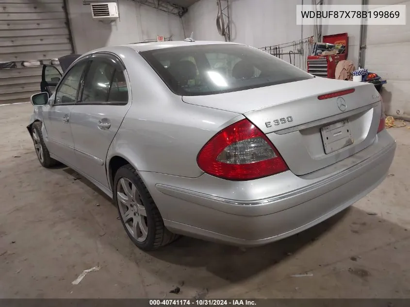 2008 Mercedes-Benz E 350 4Matic VIN: WDBUF87X78B199869 Lot: 40741174