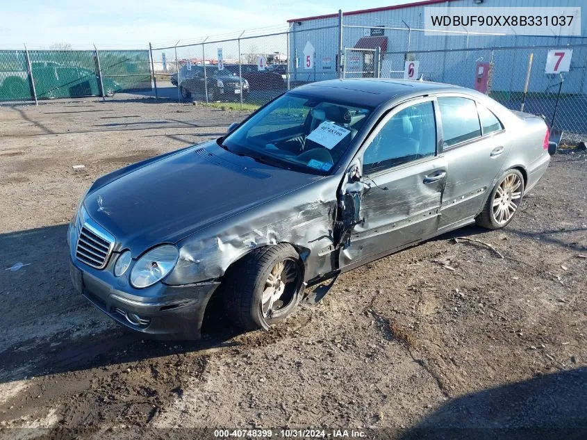 2008 Mercedes-Benz E 550 4Matic VIN: WDBUF90XX8B331037 Lot: 40748399