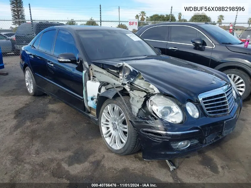 2008 Mercedes-Benz E 350 VIN: WDBUF56X08B298596 Lot: 40756476