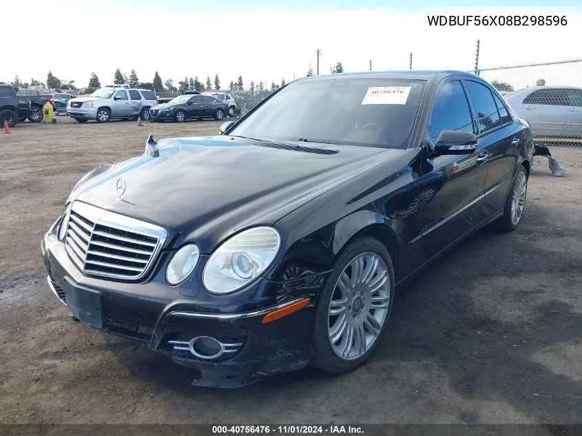 2008 Mercedes-Benz E 350 VIN: WDBUF56X08B298596 Lot: 40756476