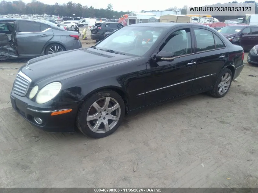 2008 Mercedes-Benz E 350 4Matic VIN: WDBUF87X38B353123 Lot: 40790305