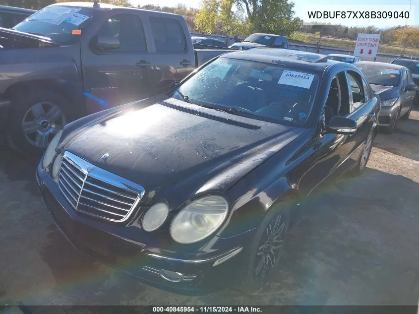 2008 Mercedes-Benz E 350 4Matic VIN: WDBUF87XX8B309040 Lot: 40845954