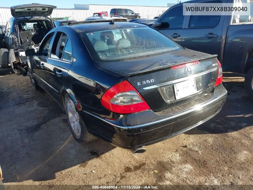 2008 Mercedes-Benz E 350 4Matic VIN: WDBUF87XX8B309040 Lot: 40845954