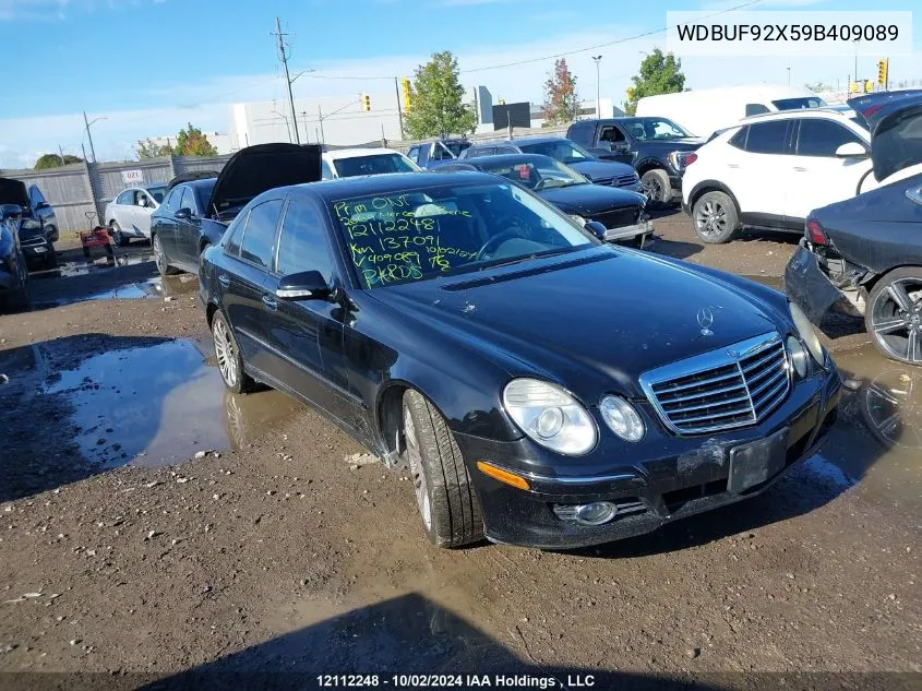 2009 Mercedes-Benz E-Class VIN: WDBUF92X59B409089 Lot: 12112248