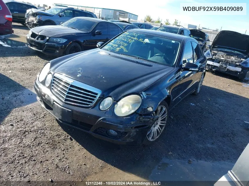 2009 Mercedes-Benz E-Class VIN: WDBUF92X59B409089 Lot: 12112248