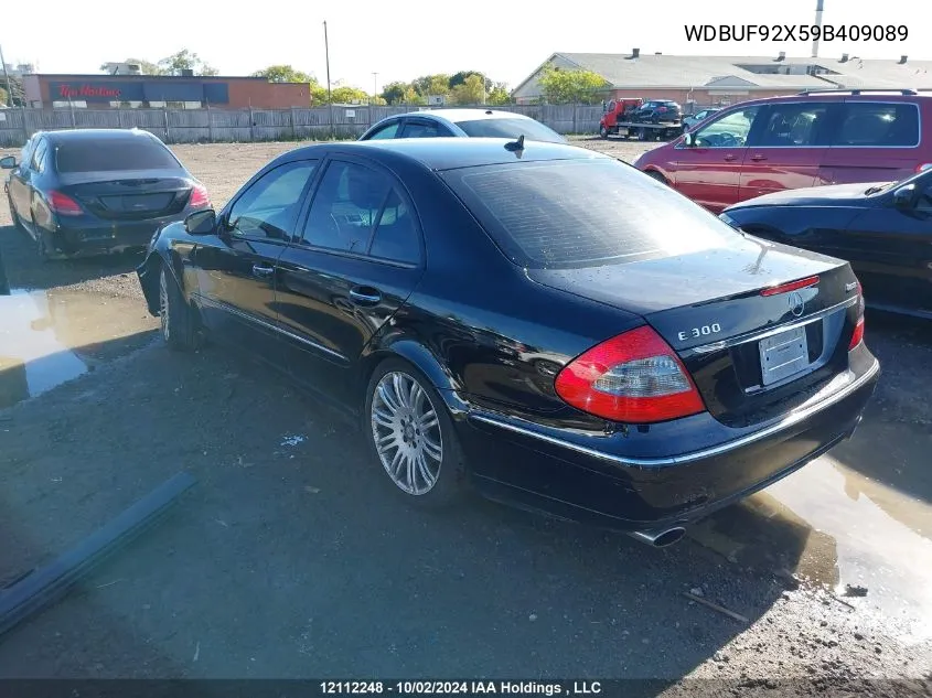 2009 Mercedes-Benz E-Class VIN: WDBUF92X59B409089 Lot: 12112248