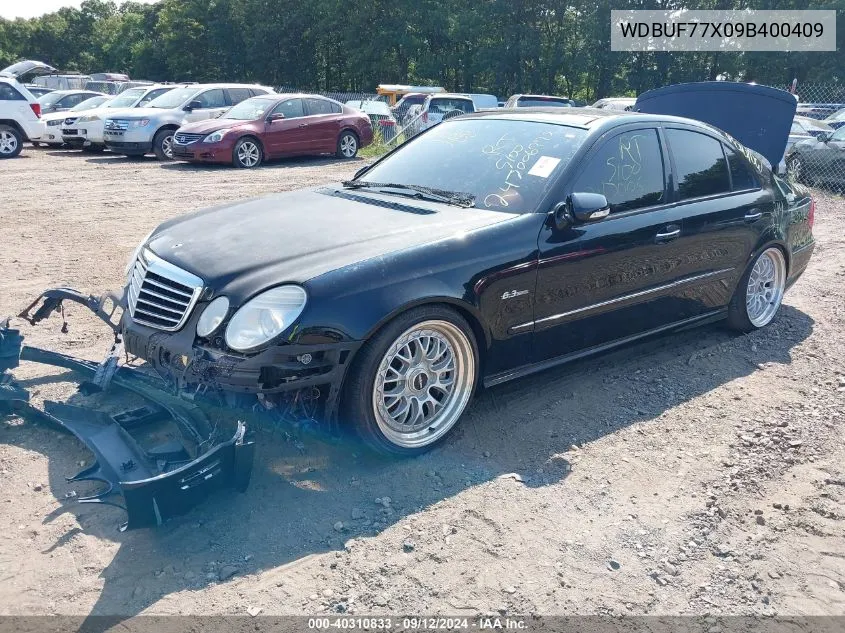 2009 Mercedes-Benz E 63 Amg VIN: WDBUF77X09B400409 Lot: 40310833