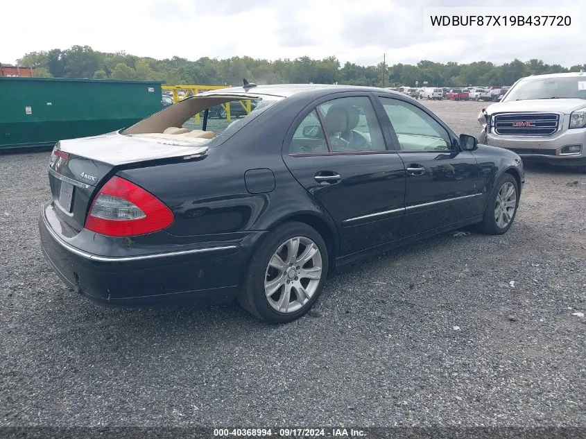 2009 Mercedes-Benz E 350 4Matic VIN: WDBUF87X19B437720 Lot: 40368994