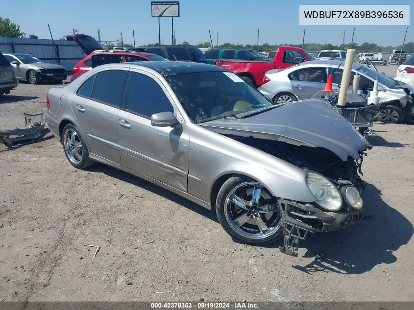 2009 Mercedes-Benz E 550 VIN: WDBUF72X89B396536 Lot: 40378353