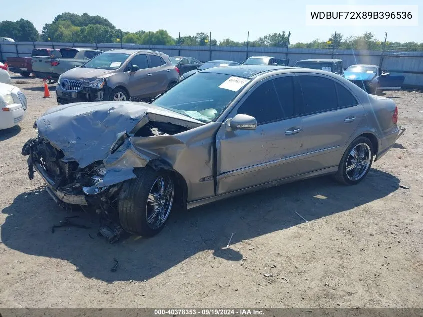 2009 Mercedes-Benz E 550 VIN: WDBUF72X89B396536 Lot: 40378353