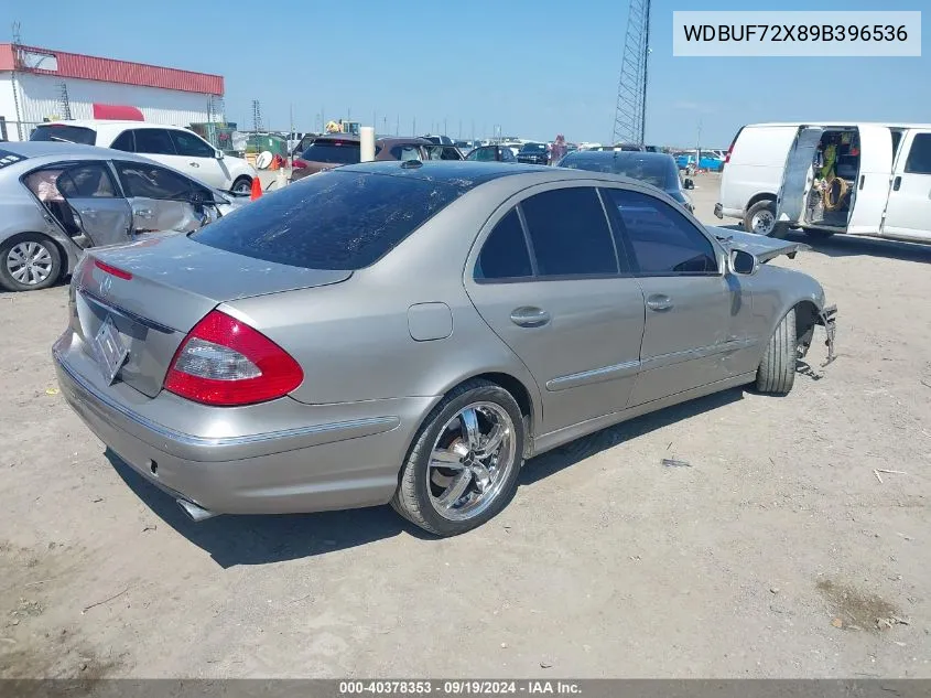 2009 Mercedes-Benz E 550 VIN: WDBUF72X89B396536 Lot: 40378353