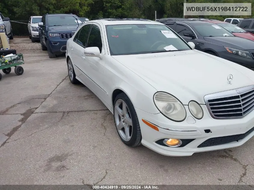 2009 Mercedes-Benz E 350 VIN: WDBUF56X19B412722 Lot: 40434919