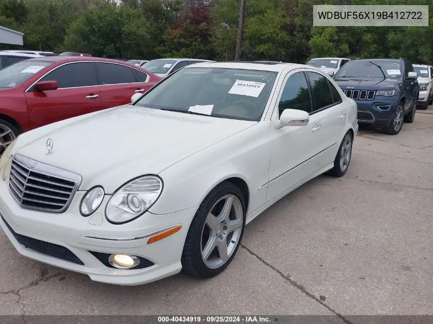 2009 Mercedes-Benz E 350 VIN: WDBUF56X19B412722 Lot: 40434919