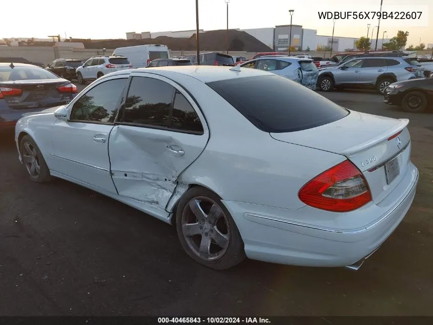 2009 Mercedes-Benz E 350 VIN: WDBUF56X79B422607 Lot: 40465843