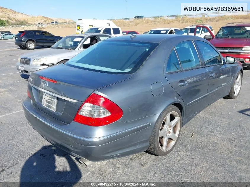 2009 Mercedes-Benz E 350 VIN: WDBUF56X59B369681 Lot: 40492215