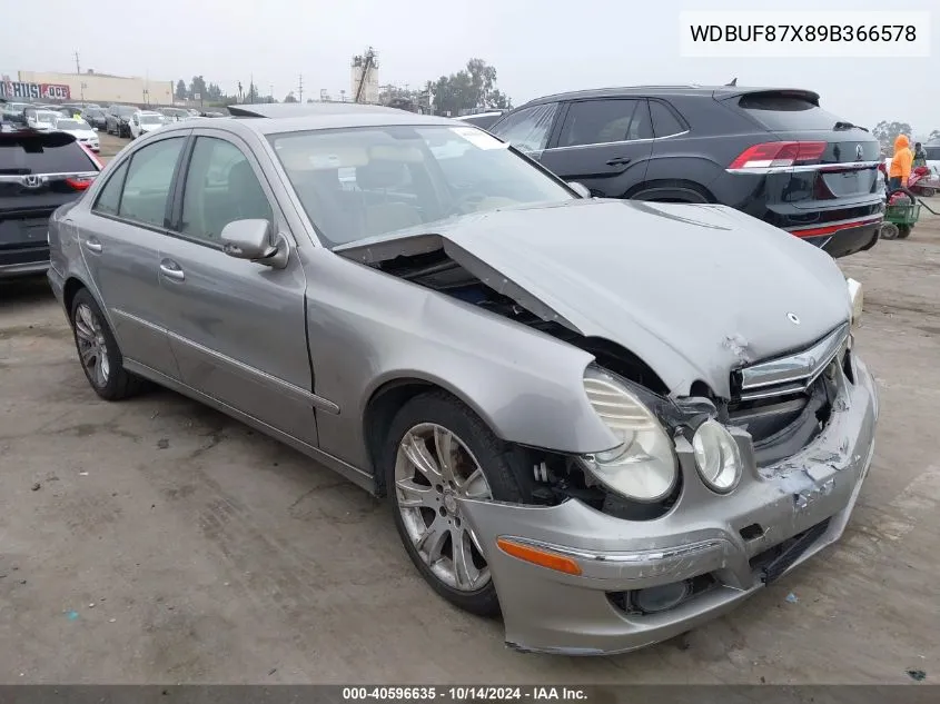 2009 Mercedes-Benz E 350 4Matic VIN: WDBUF87X89B366578 Lot: 40596635