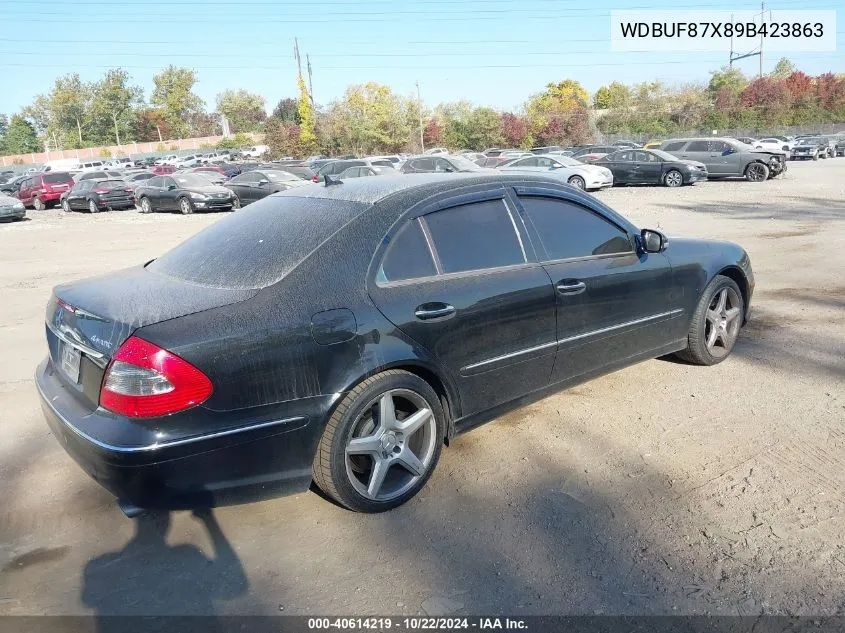 2009 Mercedes-Benz E 350 4Matic VIN: WDBUF87X89B423863 Lot: 40614219