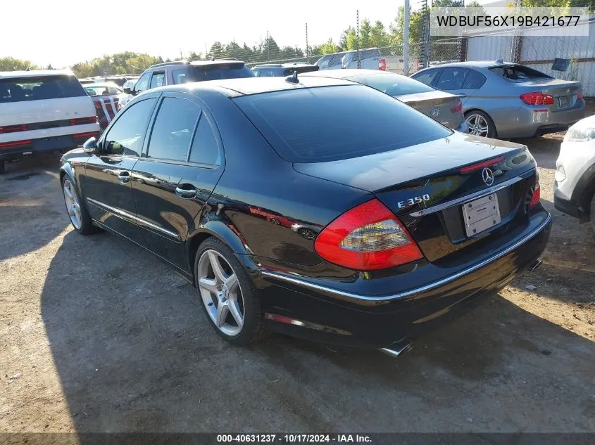 2009 Mercedes-Benz E 350 VIN: WDBUF56X19B421677 Lot: 40631237