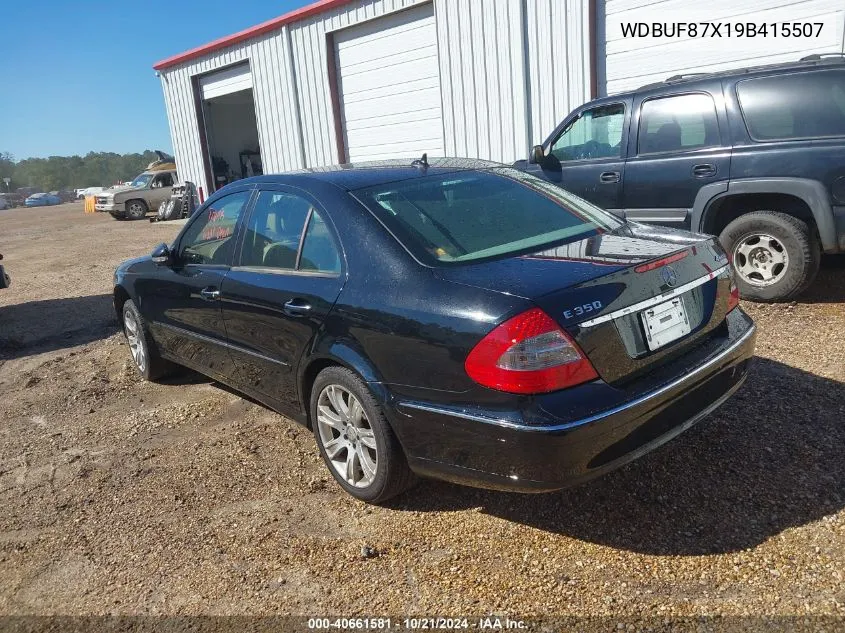 2009 Mercedes-Benz E 350 4Matic VIN: WDBUF87X19B415507 Lot: 40661581