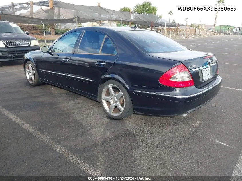 2009 Mercedes-Benz E 350 VIN: WDBUF56XX9B380689 Lot: 40685496