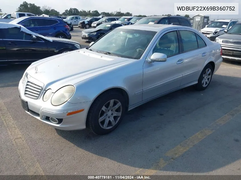 2009 Mercedes-Benz E 320 Bluetec VIN: WDBUF22X69B360752 Lot: 40779181