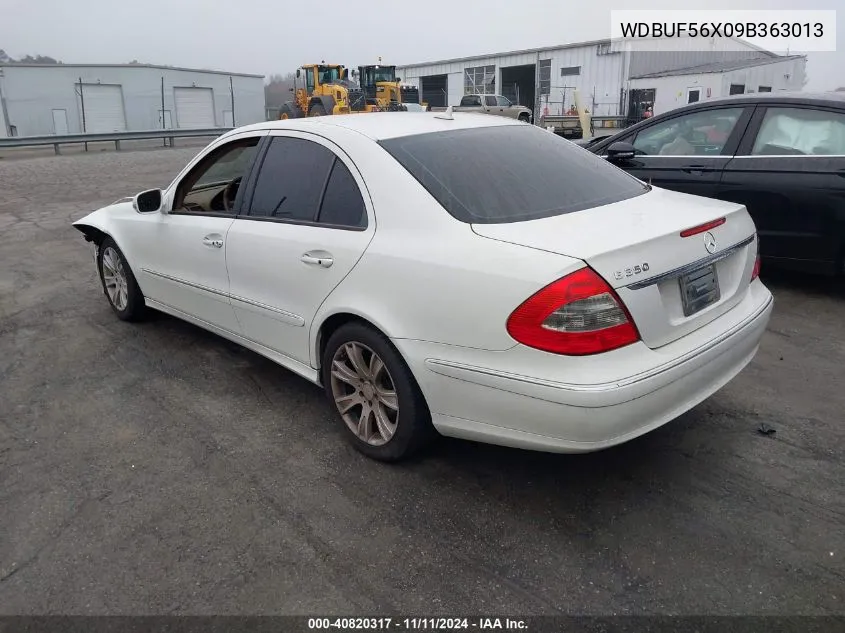 2009 Mercedes-Benz E 350 VIN: WDBUF56X09B363013 Lot: 40820317