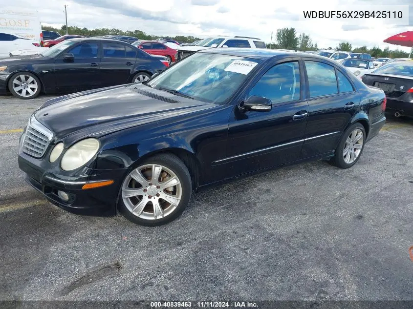 2009 Mercedes-Benz E 350 VIN: WDBUF56X29B425110 Lot: 40839463