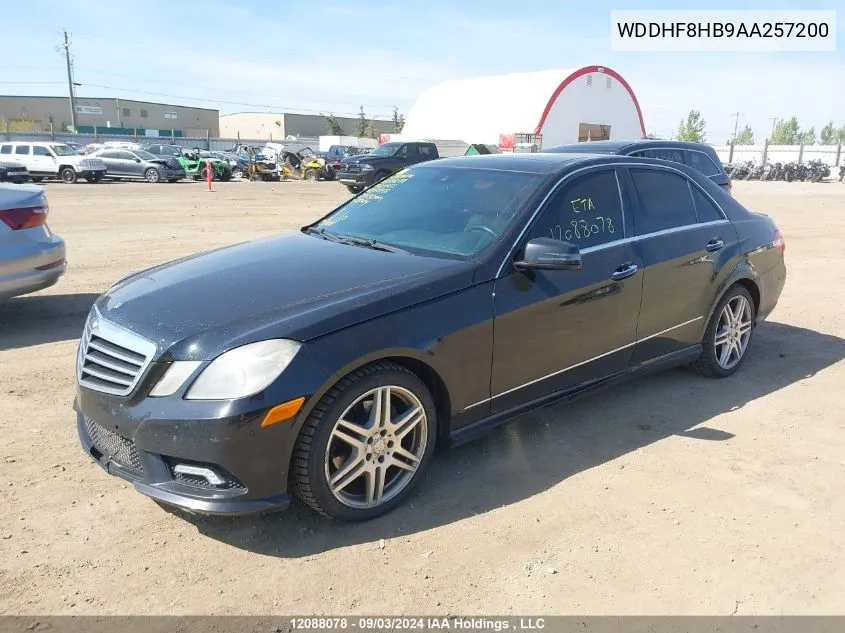 2010 Mercedes-Benz E-Class VIN: WDDHF8HB9AA257200 Lot: 12088078